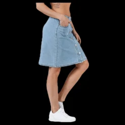 Online Only Farrah Reg Dnm Skirt Blue Blå