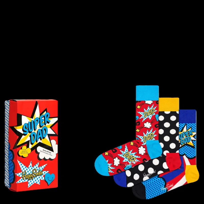 Outlet Happy Socks Father 3-pack Gift Box Patterned Mönstrad