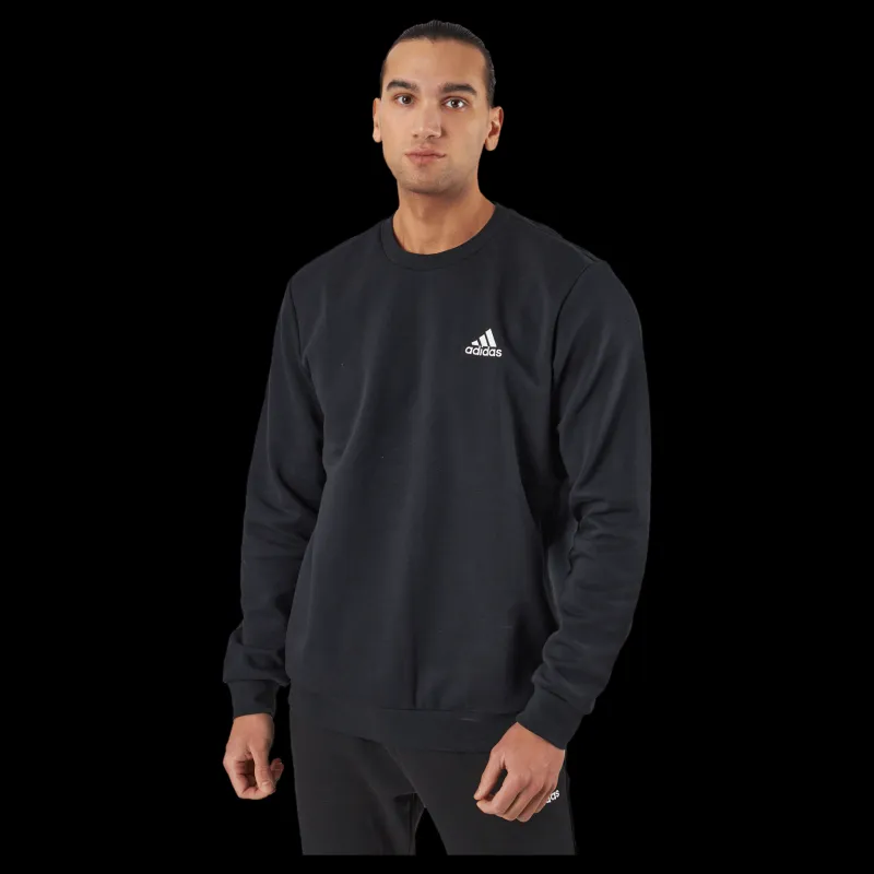 Hot adidas FEELCOZY ESSENTIALS FLEECE SWEATSHIRT Black / White Svart
