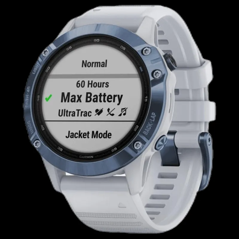 Discount Garmin Fenix 6 Pro Solar Blue/White Blå och Vit