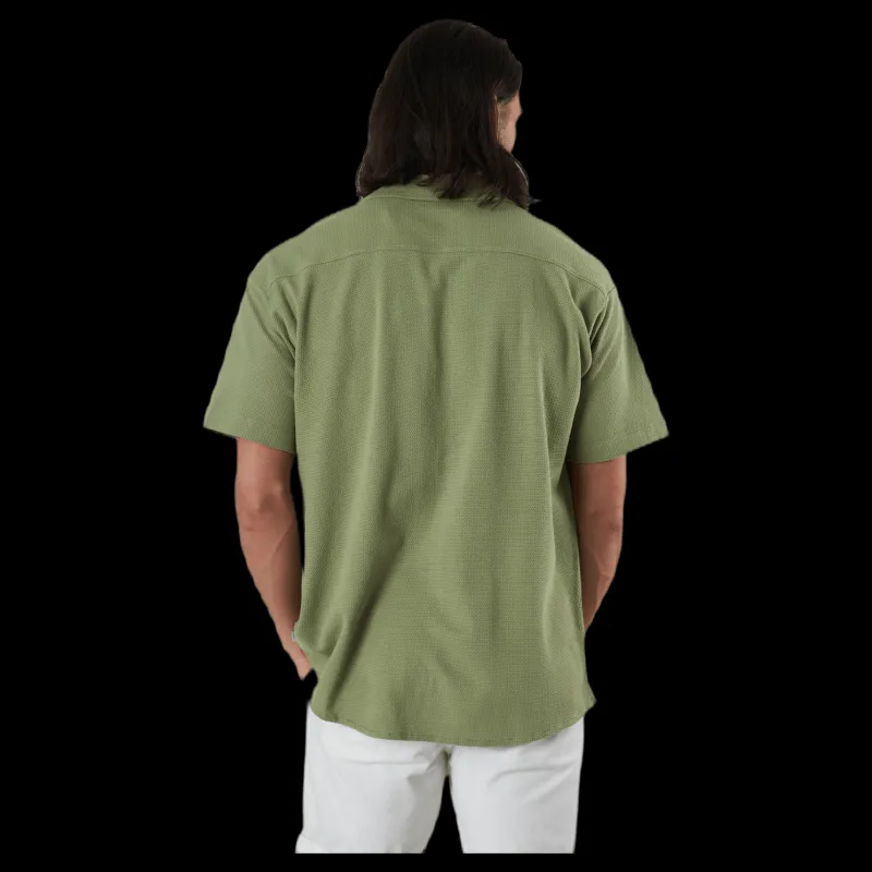 New Jack & Jones Findus Resort Shirt Ss One Pocket Green Grön