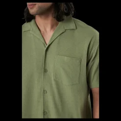 New Jack & Jones Findus Resort Shirt Ss One Pocket Green Grön