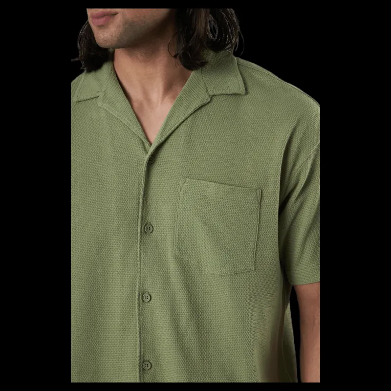 New Jack & Jones Findus Resort Shirt Ss One Pocket Green Grön
