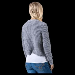 New Only Fiona L/S Pullover Knt Grey Grå
