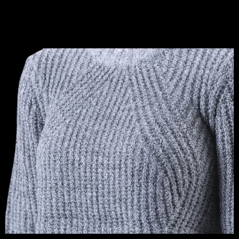 New Only Fiona L/S Pullover Knt Grey Grå