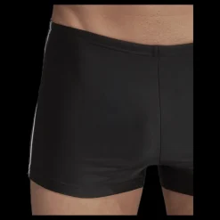 adidas Fitness 3 Stripes Swim Boxer Black / White Svart