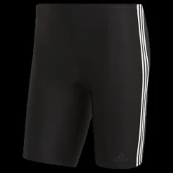New adidas Fitness 3 Stripes Swim Jammer Black / White Svart