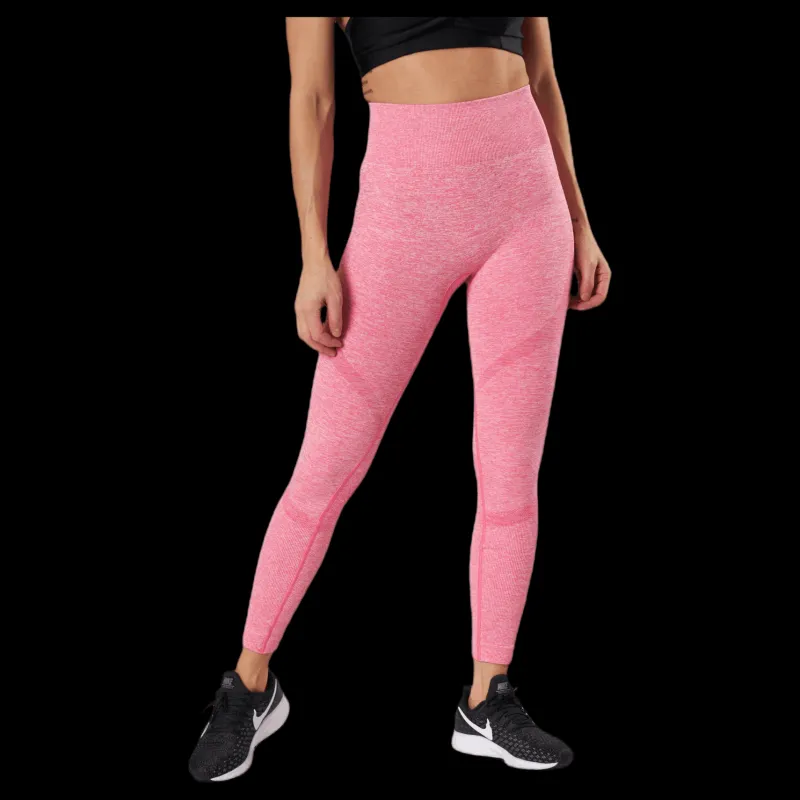 BLACC Fitness Melange Tights Pink Rosa Clearance