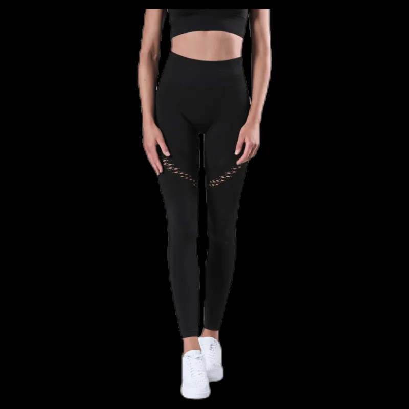 BLACC Fitness Seamless Mesh Tights Black Svart Hot