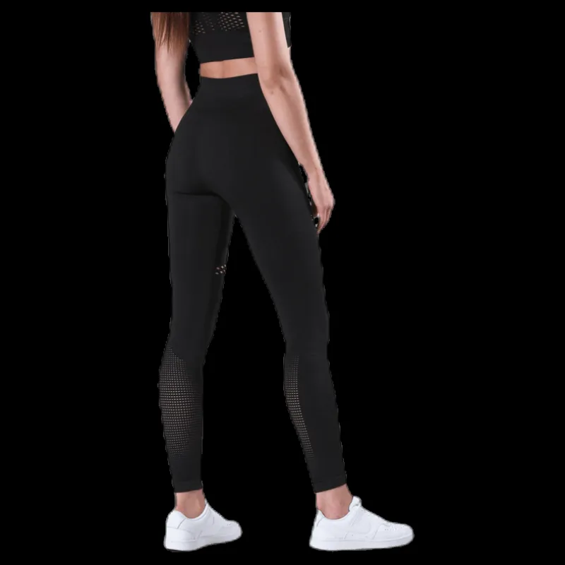 BLACC Fitness Seamless Mesh Tights Black Svart Hot