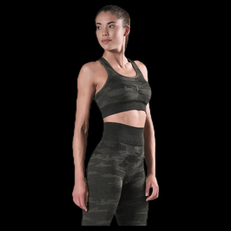 BLACC Fitness Seamless Racerback Bra Patterned/Green Mönstrad och Grön Sale