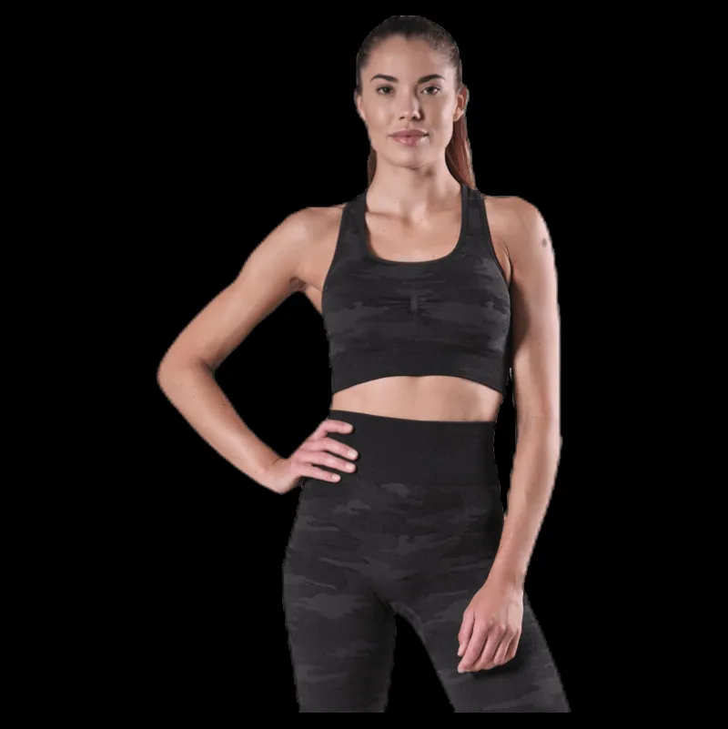 BLACC Fitness Seamless Racerback Bra Patterned/Black Mönstrad och Svart Best