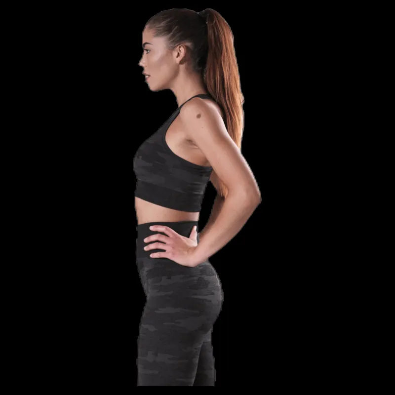 BLACC Fitness Seamless Racerback Bra Patterned/Black Mönstrad och Svart Best