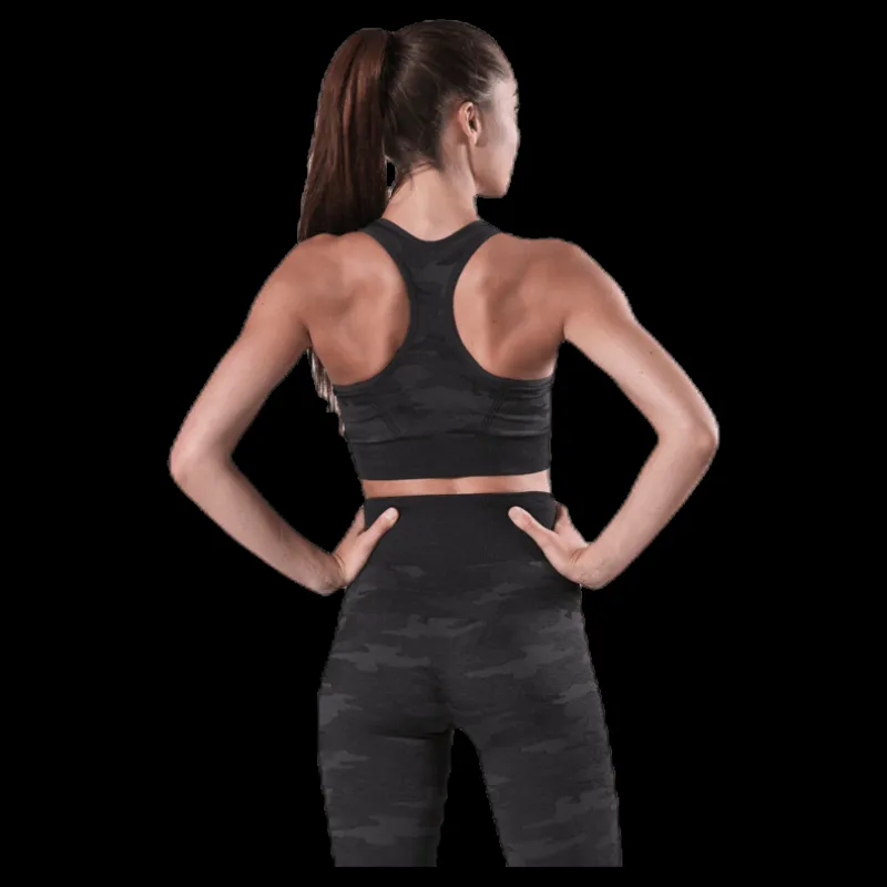 BLACC Fitness Seamless Racerback Bra Patterned/Black Mönstrad och Svart Best