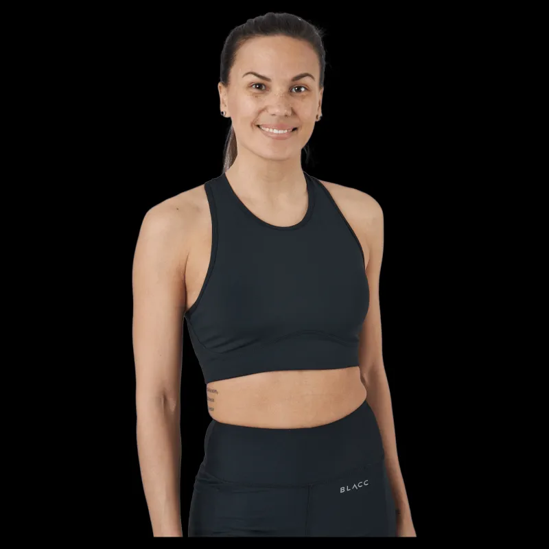 Clearance BLACC Fixed High Support Bra Black Svart