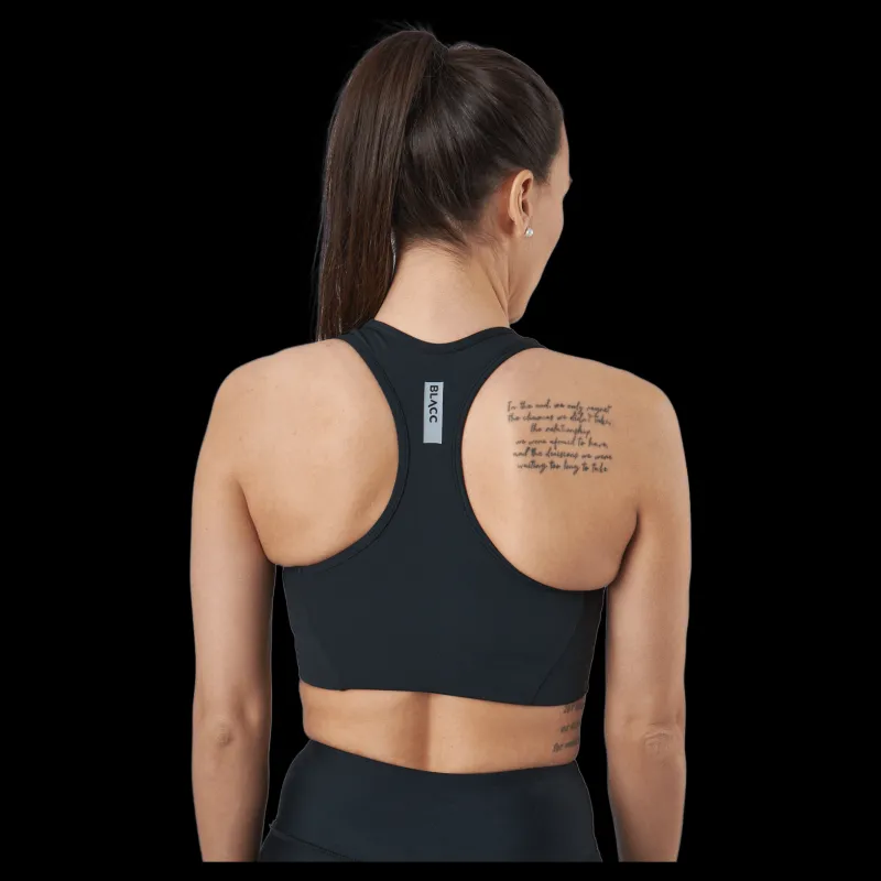 Clearance BLACC Fixed High Support Bra Black Svart