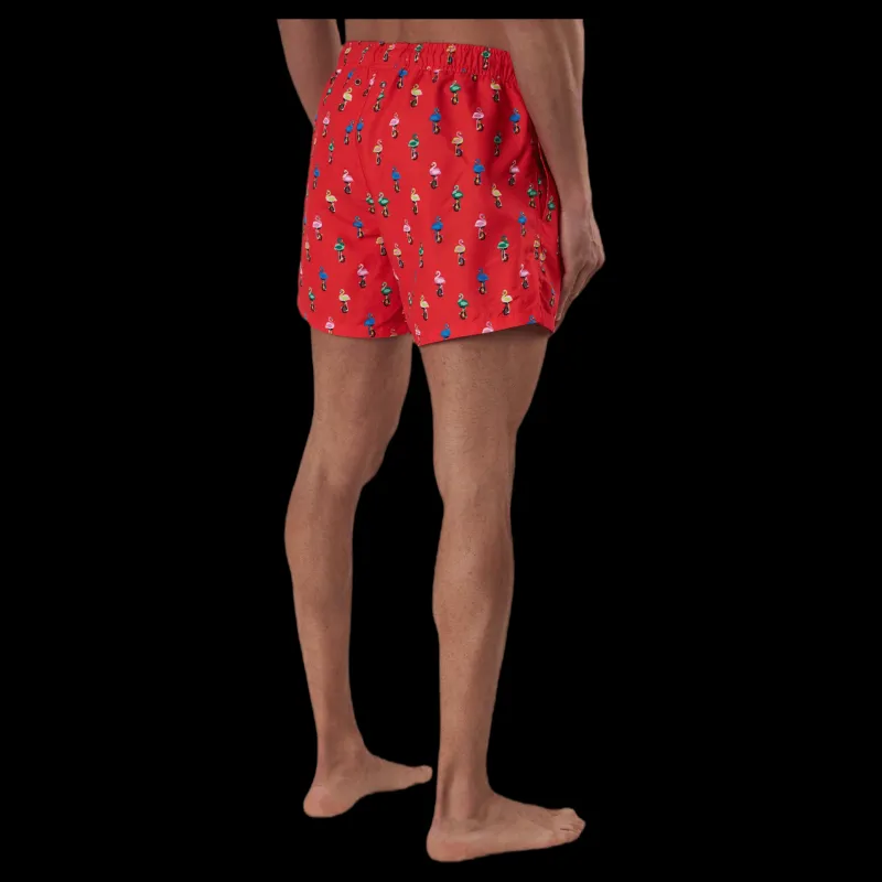 Happy Socks Flamingo Swimshorts Red Röd