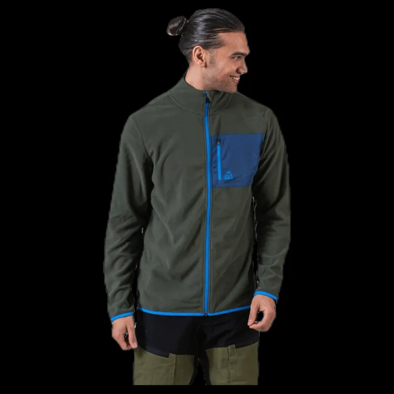 Bula Fleece Jacket Olive green/Blue Blå och Grå