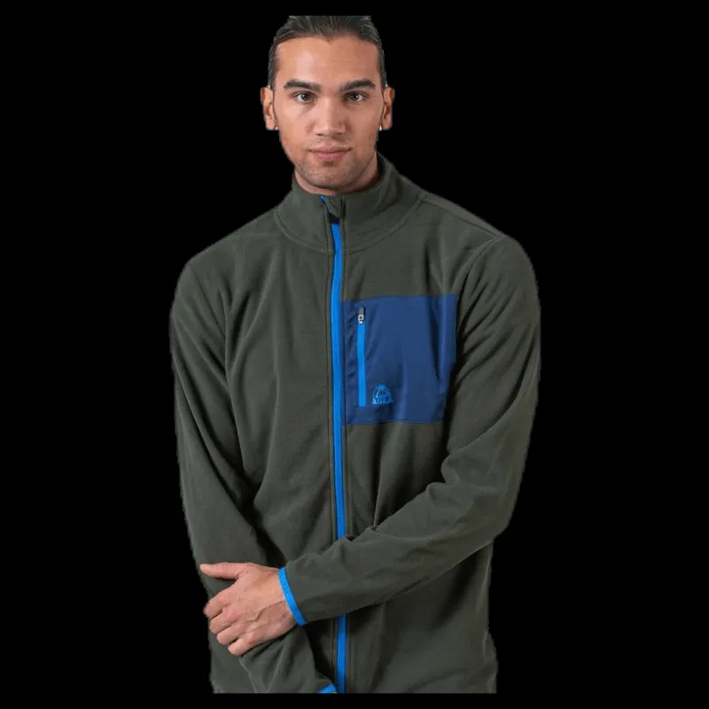 Bula Fleece Jacket Olive green/Blue Blå och Grå