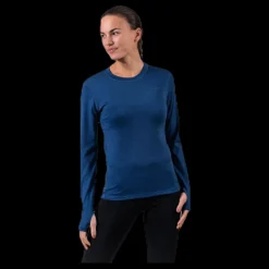 Wyte Flora Merino LS Blue Blå Sale