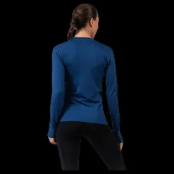 Wyte Flora Merino LS Blue Blå Sale