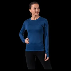 Wyte Flora Merino LS Blue Blå Sale