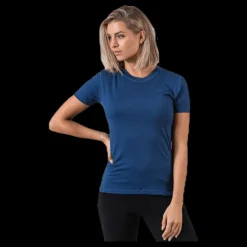 Discount Wyte Flora Merino SS Blue Blå