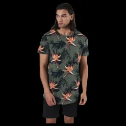 Online Jack & Jones Florall Tee Ss Crew Neck Blue Blå