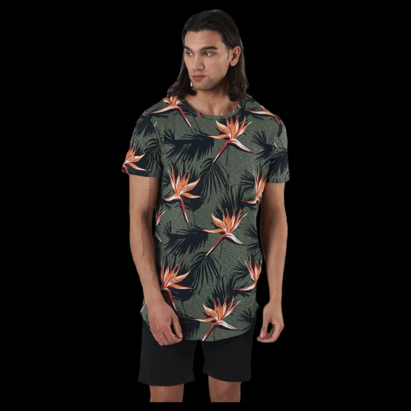 Online Jack & Jones Florall Tee Ss Crew Neck Blue Blå