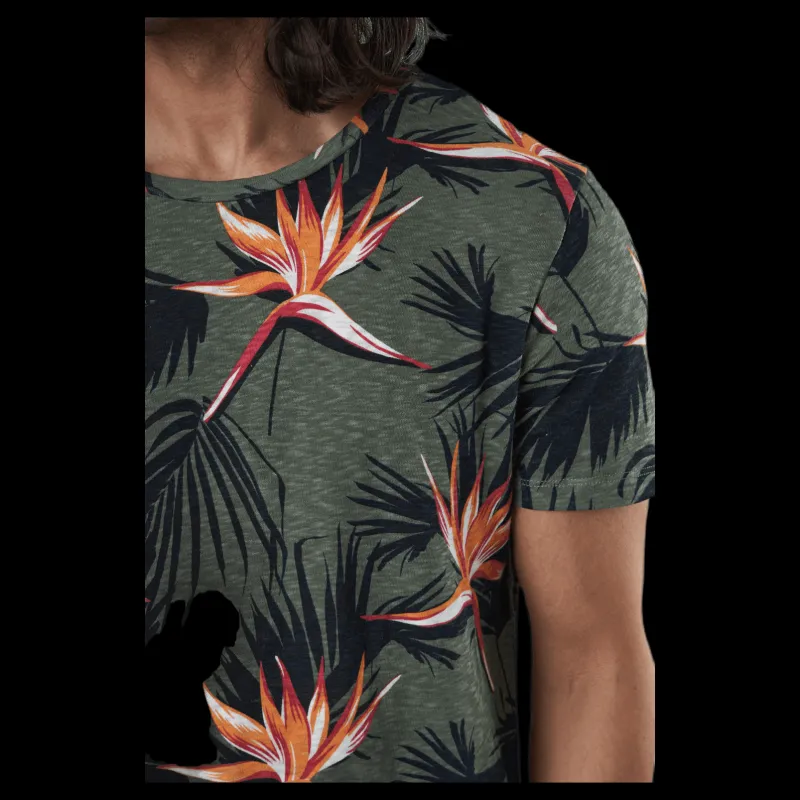 Online Jack & Jones Florall Tee Ss Crew Neck Blue Blå