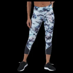Under Armour Fly Fast Printed Crop Blue Blå New