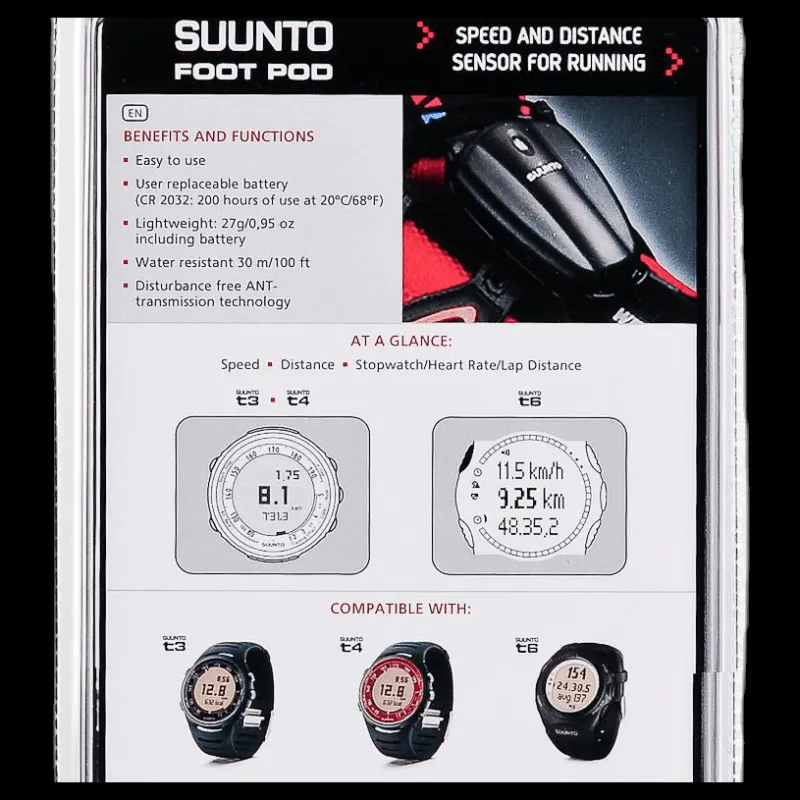 New Suunto Foot Pod Black Svart
