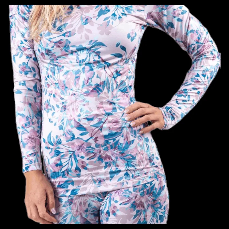 Endurance Forget-Me-Not Printed L/S Tee Patterned Mönstrad Best