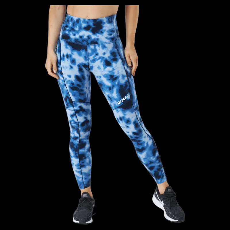 2XU Form Pop Seam Hi-rise Compres Digital Dye/white Flerfärgad