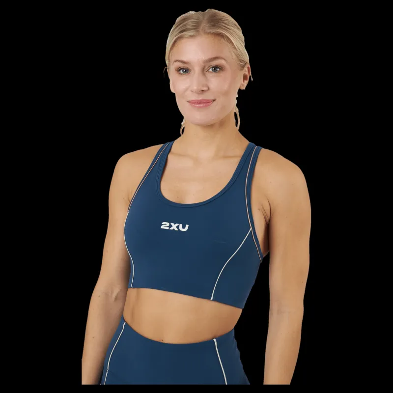 2XU Form Swift Crop Moonlight/off White Blå