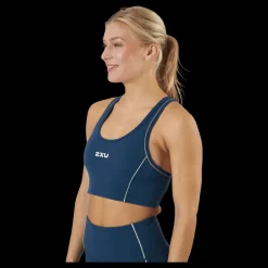 2XU Form Swift Crop Moonlight/off White Blå
