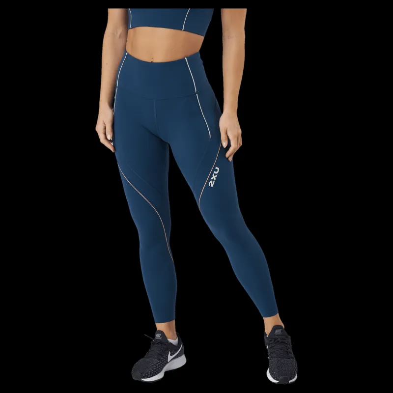 2XU Form Swift Hi-rise Comp Tight Moonlight/off White Blå Best