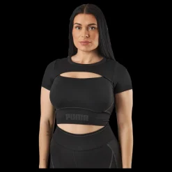 Puma Formknit Seamless Baby Tee Black-strong Gray Svart Online