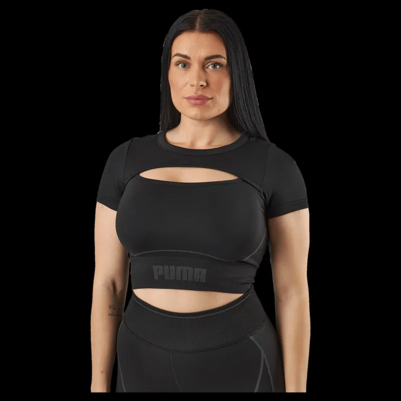 Puma Formknit Seamless Baby Tee Black-strong Gray Svart Online