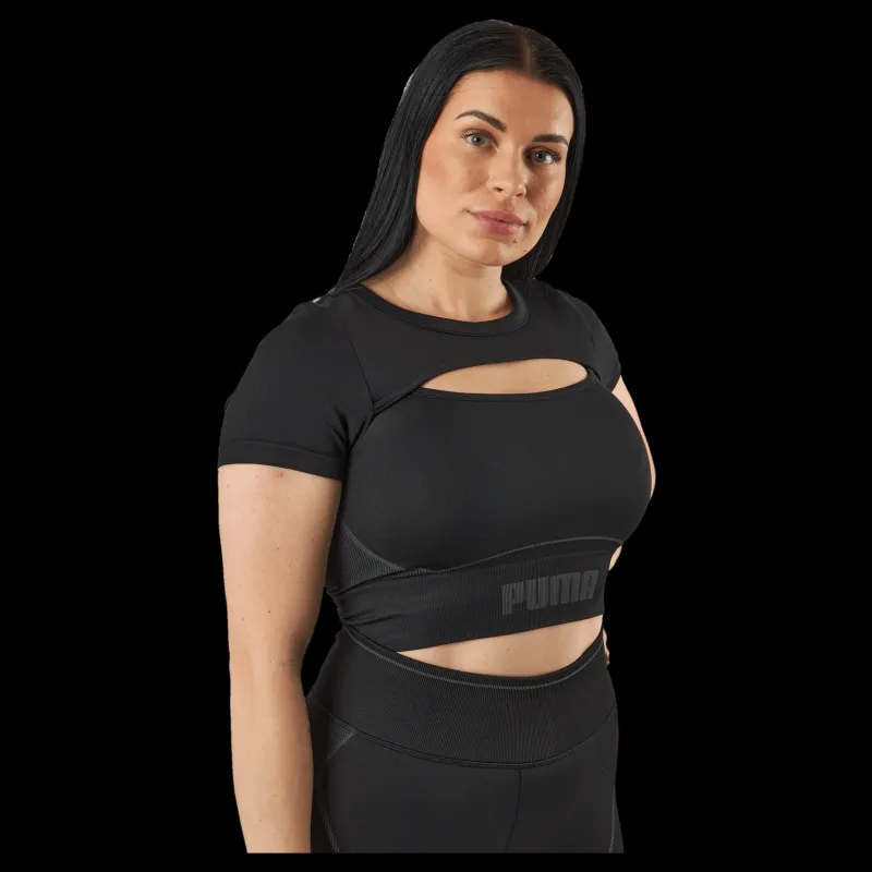 Puma Formknit Seamless Baby Tee Black-strong Gray Svart Online