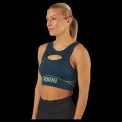 Best Puma Formknit Seamless Fashion Bra Dark Night-fizzy Lime Blå