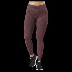 Best Puma Formknit Seamless High Waist 7 Dusty Plum-leopard Print Brun