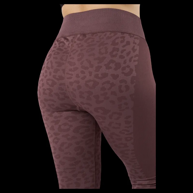 Best Puma Formknit Seamless High Waist 7 Dusty Plum-leopard Print Brun