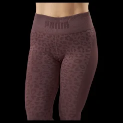 Best Puma Formknit Seamless High Waist 7 Dusty Plum-leopard Print Brun