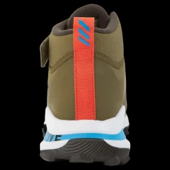 Discount adidas Fortarun All Terrain Cloudfoam Sport Running Elastic Lace and Top Strap Shoes Focus Olive / Pulse Blue / Shadow Olive Blå