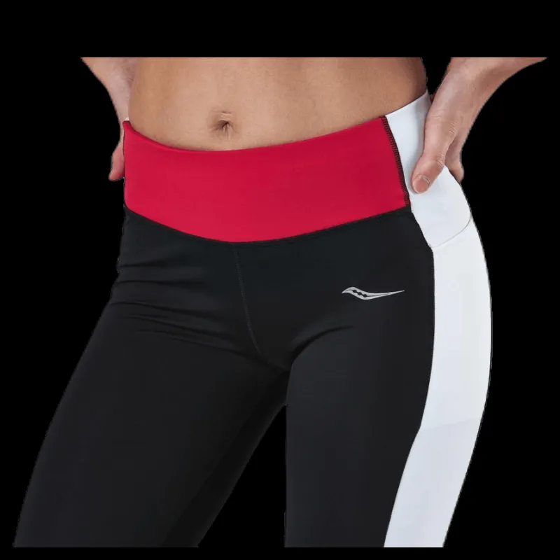 Saucony Fortify 7/8 Tight White/Black Vit och Svart New