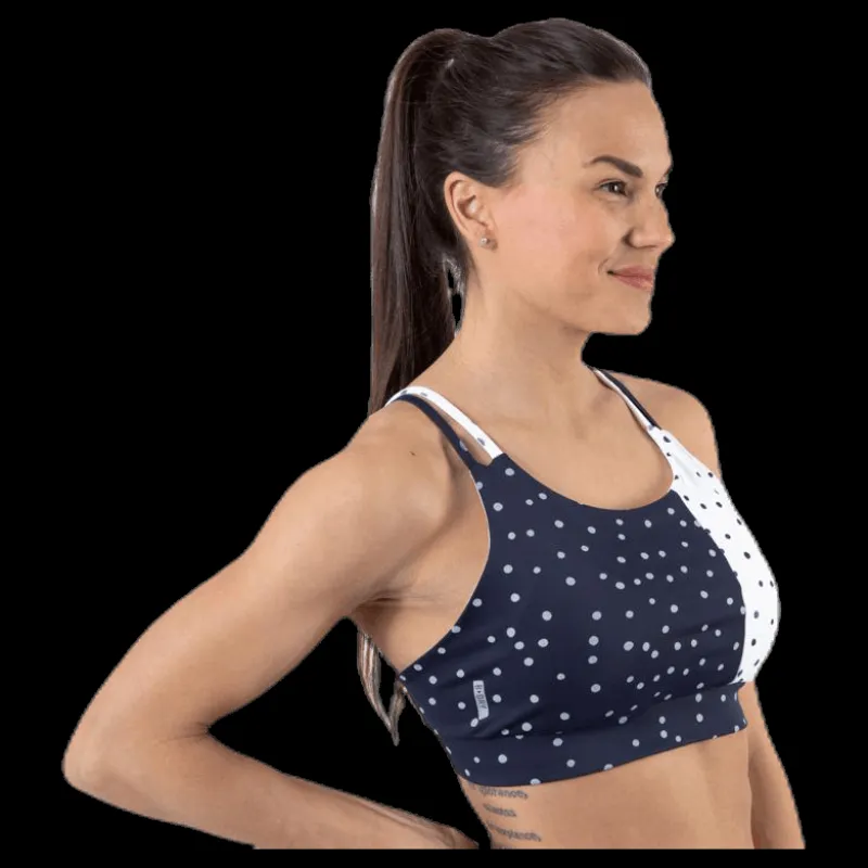 Best Only Play Francesca Aop Sports Bra Blue Blå