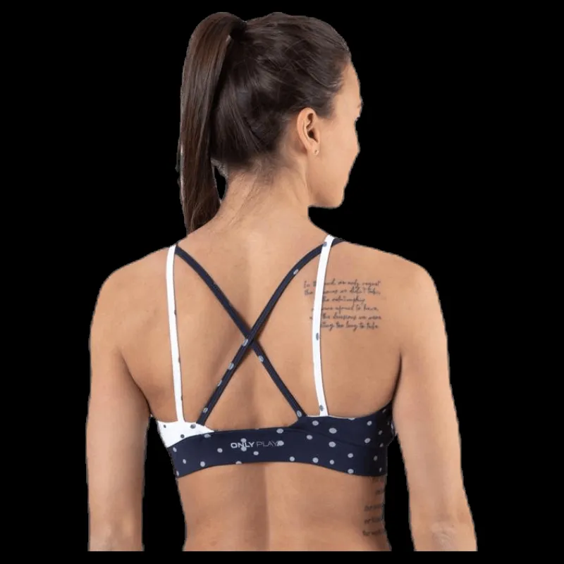 Best Only Play Francesca Aop Sports Bra Blue Blå