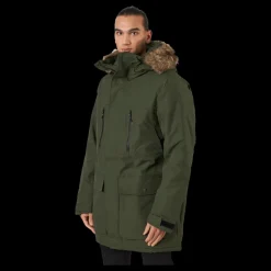 Didriksons Fredrik Usx Parka Green Svart Discount