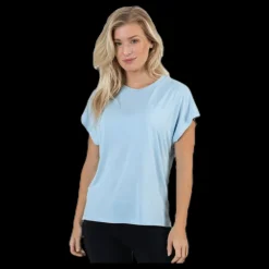 Clearance Only Free Life S/S O-Neck Top Jrs Blue Blå